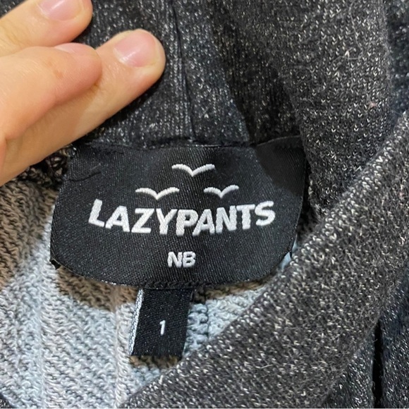 LAZYPANTS marled salt & pepper black/grey slim joggers EUC - Picture 3 of 4